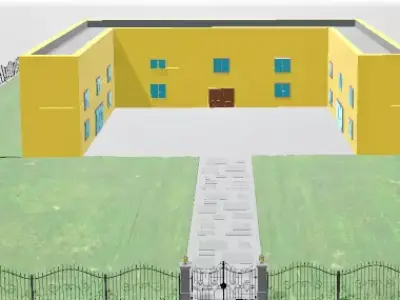 Big House Low-poly 3D model