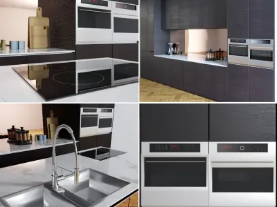 Black Kitchen 3D model