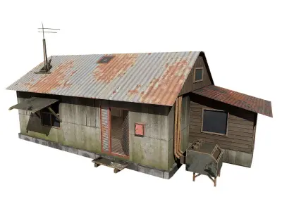 Old House Low-poly 3D model