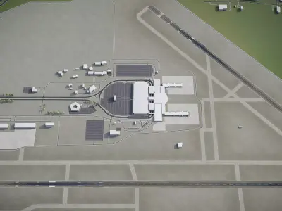 Syracuse - Hancock International Airport - SYR Low-poly 3D model