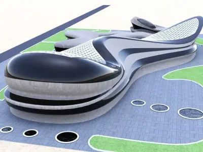 Organic buildings 3D model purchase