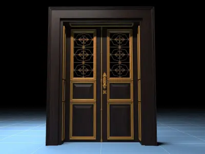 Classic Wooden Door 3D model