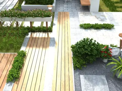 Backyard Design 3D model