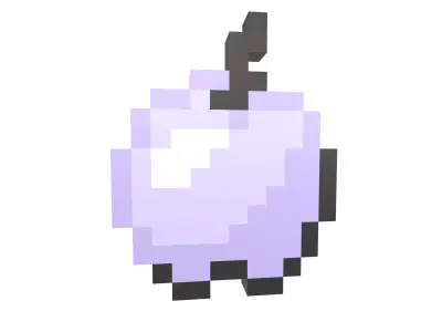 Pixel Apple v1 007 Low-poly 3D model