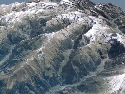 Mountain National park Hohe Tauren 3D model