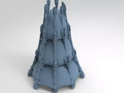 Ancient Crete stone Roof  3D model