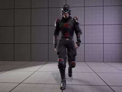 Fantasy Modern Soldier Low-poly 3D model