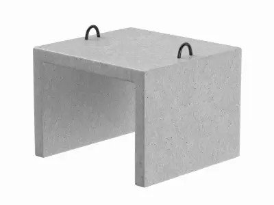 Industrial Concrete Block 3D model