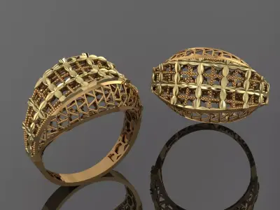 10 ring Turkish style fusion ring light weight  3D print model