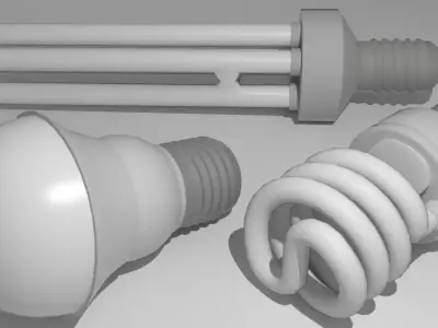 Light Bulbs Free low-poly 3D model