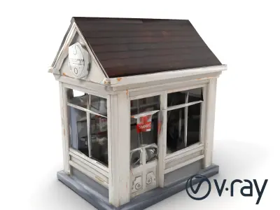 Whimsical Pharmacy Storefront 3D Model Pack Low-poly 3D model