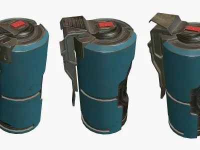Sci Fi Grenade Low-poly 3D model buy