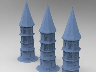 Germanic Medieval Tower 3D model