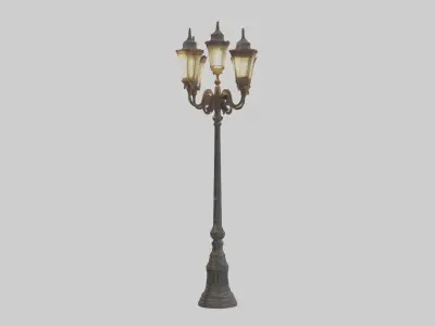 Victorian Street Lamp 1 Low-poly 3D model