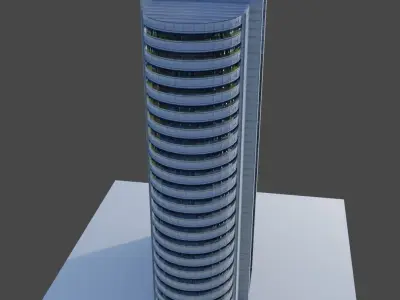 Office Building 1 Low-poly 3D model