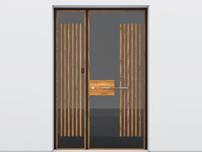 Aluminium door 85 3D model