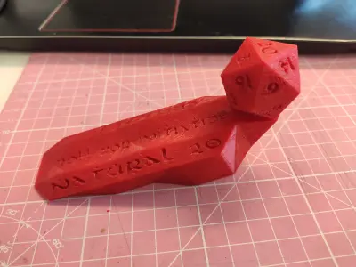 Dungeons and Dragons themed doorstopper ready for 3d printing 3D print model