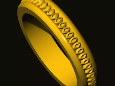 rings gold ring 3D print model