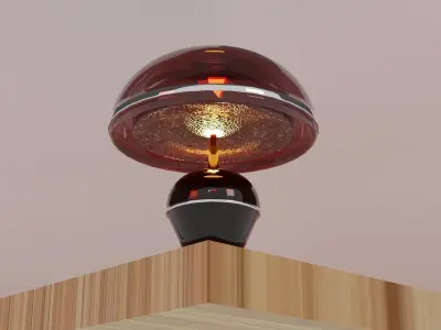 Retro Lamp Low-poly 3D model