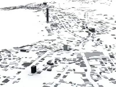 Panama City Streets and Buildings 3D model