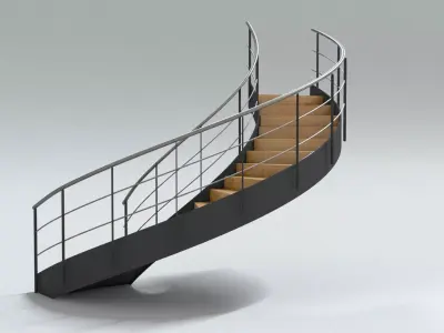 laos Spiral Staircase 3D model