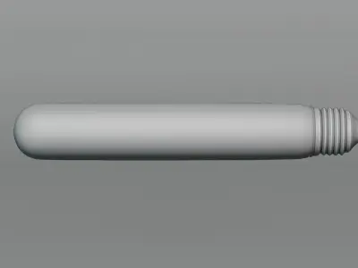 Long LED light bulb 3D model