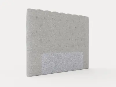 Royal Headboard 180 Cm Light Gray Low-poly 3D model
