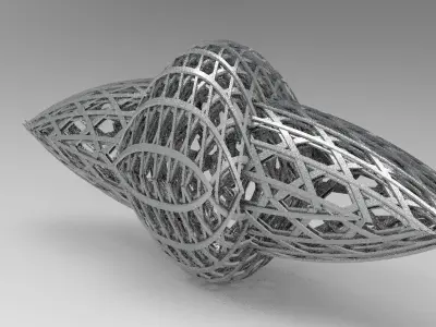 Alien prison spire 3D model