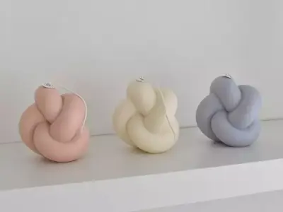 Tube Knot Candle No 2 3D model