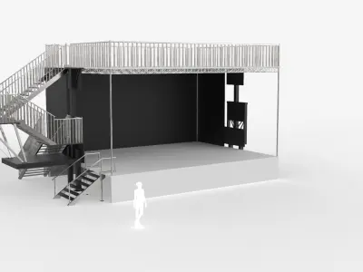 Stage Line PROMOBILE - With front extension 3D model
