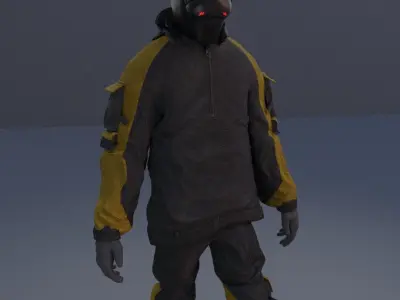 Scifi Character - Cyberpunk Nocturnal edge  Low-poly 3D model