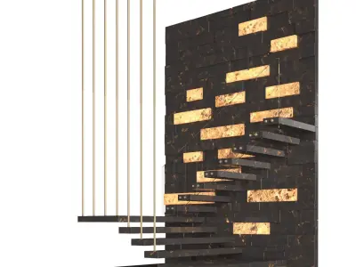 Modern stairs 4 3D model