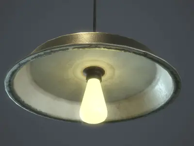 Hanging Lamp PBR Game Ready Low-poly 3D model