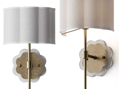 Scalloped Daisy Shade Sconce 3D model