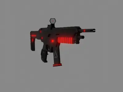 Sci-fi Rifle Weapon 3d Model Low-poly 3D model