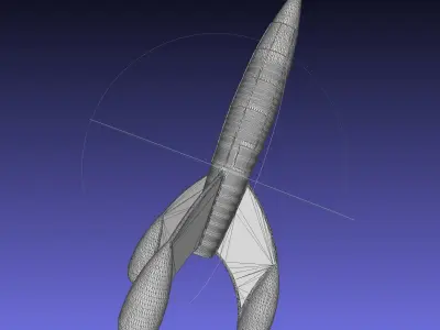 Tintin  Destination Moon Rocket Detailed Printable Model 3D print model