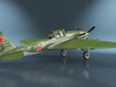  Ilyushin Il-2 Sturmovik Aircraft 
