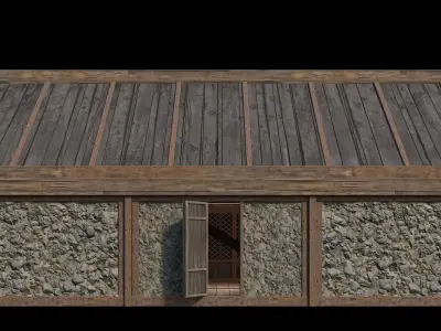 Medieval Houses 38- 4K Textures Game Ready Low-poly 3D model