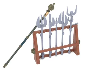 Vibro Spear Rack 1-12 Scale Blackseries 3D print model