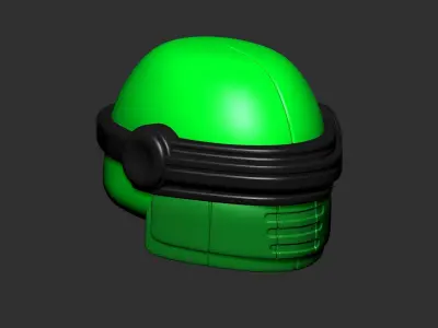 helmet high poly sculpt 3d printable ver 7 3D model 3D model