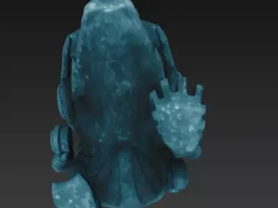 Cybernetic Skull 3D Model - Sci-Fi Mech Skeleton Bust 3D print model