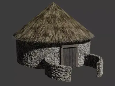 casa celta Low-poly 3D model