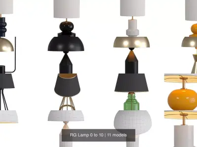 RG Lamp 0 to 10 3D Model Pack