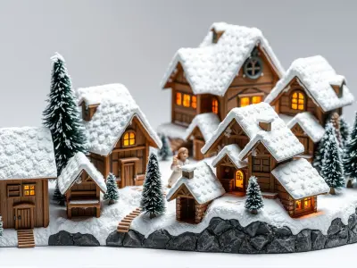 Enchanted Winter Village model pack Low-poly 3D model