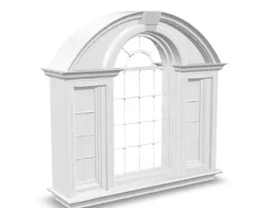Classic Palladian Arched Window - window 3D Model 3D model