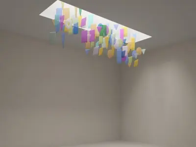 COLORFUL KIDS ROOM DECORATION 3D model