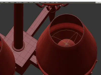 FASHION BRASS ROUND CHANDELIER Low-poly 3D model