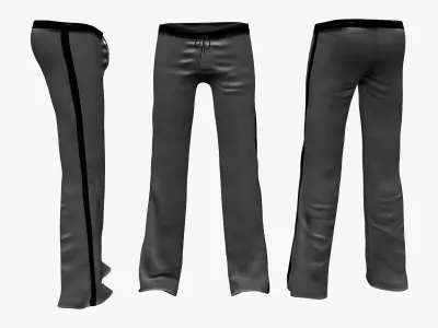 Male Yoga Pants Low-poly 3D model