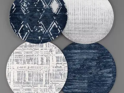 Round rugs06 3D model