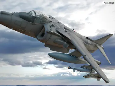  Vertical Takeoff Combat Aircraft Rigged 